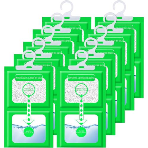 Checarzhn--No1-Pack De 10 Absorbeur D'humidité,Sachet Absorbeur D'humidité Pour Éliminer L'humidité Et Les Mauva S Odeurs Des Armoires,Des Chambres,Anti Humidité Maison,La Salle De Bain Et La Voiture