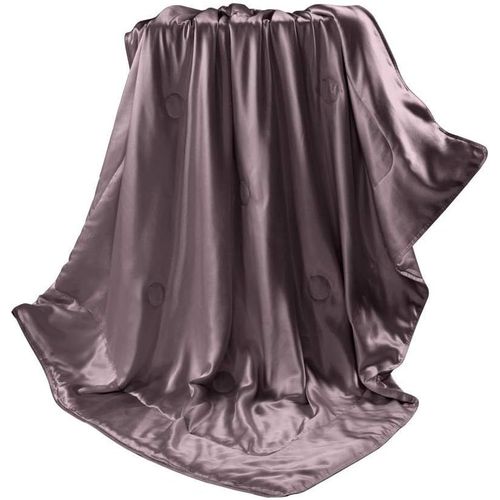 Checarzhn--No1-Pure Soie De Mûrier Couverture/Couvre-Lit Avec 100% Soie Garni Pour Canapé Voyage Adulte Bébé Enfant, Soie, Violet, 135x180 Cm