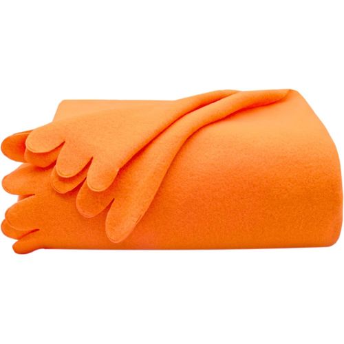 Checarzhn--No1-Couverture En Polaire, 100% Polyester, 130 X 170 Cm, Orange.