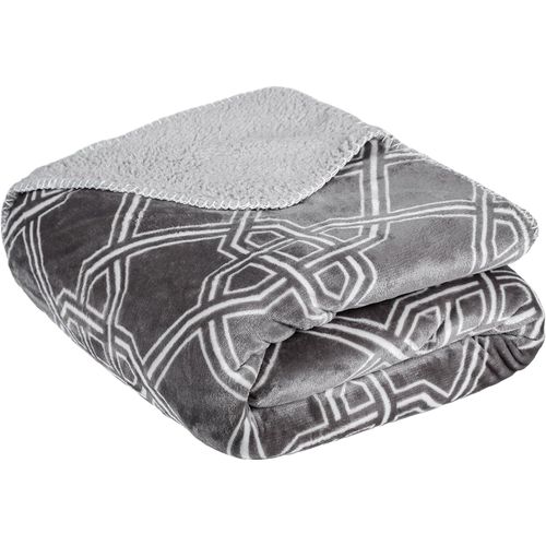 Checarzhn--No1-Couverture Polaire 130x160cm C Pour Hiver, Couverture Canape C Couverture Sherpa 100% Microfibre Doux Et C - Entrelacé