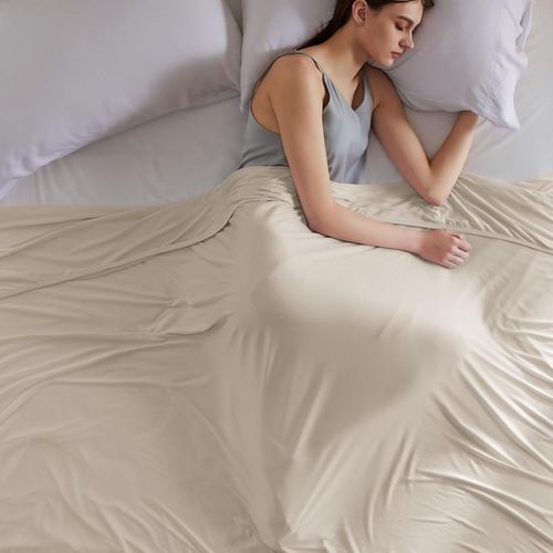 Checarzhn--No1-Couverture Rafraîchissante Pour L'été - 130 X 170 Cm - Couverture D'été En Fibres Légères Et Rafraîchissantes Arc-Chill Q- 0,4 - Couverture Rafraîchissante Pour Les Dormeurs Chauds