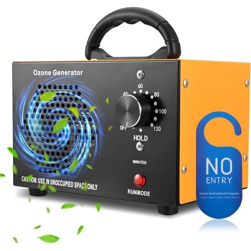 CHECARZHN--NO1-Générateur D'Ozone 60 000 Mg/H, Purificateur D'Air Domestique, Machine À Ozone Professionnelle Avec Minuterie, Ozon ur O3, Purificateur D'Ozone, Pour Garages, Voitures, Sous-Sols(Orang