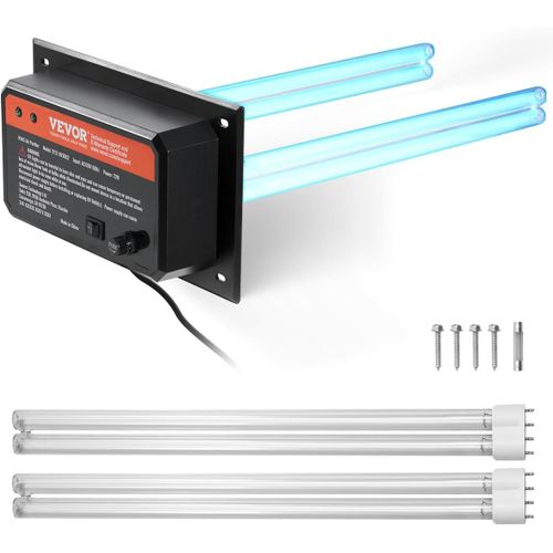 CHECARZHN--NO1-Purificateur D'Air Conduit Cvc Maison 72 W Épurateur D'Air De Conduit De Climatisation, Longueur Onde 254 Nm, Lumière Uv Uvc, Avec 2 Ampoules Uv 411 Mm, Purification Puissante, Pour Cl