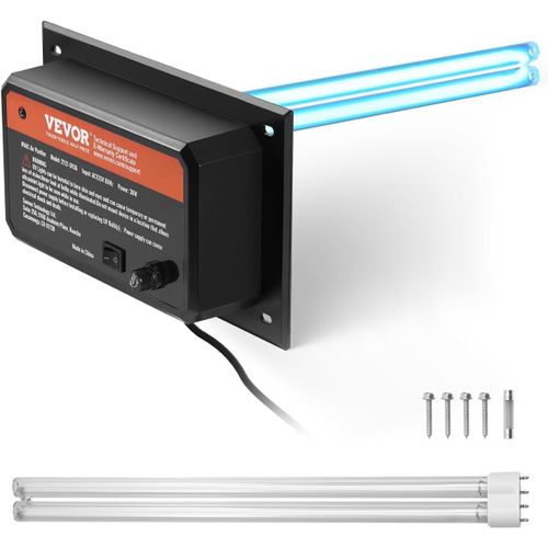 CHECARZHN--NO1-Purificateur D'Air Conduit Cvc Maison 36 W Épurateur D'Air De Conduit De Climatisation, Longueur Onde 254 Nm, Lumière Uv Uvc, Avec Ampoule Uv 411 Mm, Purification Puissante, Pour Clima