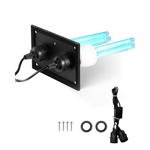 CHECARZHN--NO1-Purificateur D'Air Conduit Cvc Maison 50 W Épurateur D'Air De Conduit De Climatisation, Longueur D'Onde 254 Nm, Lumière Uv Uvc, Avec Ampoule Uv 126 Mm, Purification Puissante, Pour Cli