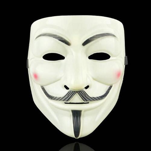 V pour Vendetta masque Guy Fawkes déguisement plastique adultes masques jaune