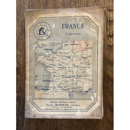 Carte Toilée Dépliante Couleur : Carte Touriste De France, Touring Club De France, Feuille Iii, Bruxelles Maison Andriveau - Goujon - Henry Barrère - Editeur - 1904
