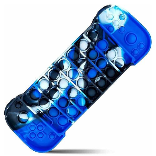 Fidget Toy Switch Manette De Jeu En Forme De Bulle De Poussée, Soulagement Du Stress Sensoriel, Besoins Spéciaux, Autisme, Bleu, Blanc, Noir