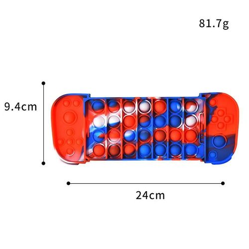Fidget Toy Switch Manette De Jeu En Forme De Bulle De Poussée, Soulagement Du Stress Sensoriel, Besoins Spéciaux, Autisme, Rouge, Bleu, Blanc