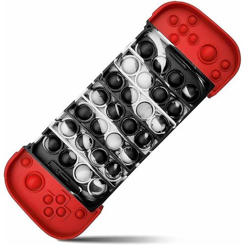 Fidget Toy Switch Manette De Jeu En Forme De Bulle De Poussée, Soulagement Du Stress Sensoriel, Besoins Spéciaux, Autisme, Rouge, Blanc, Noir