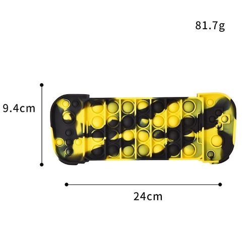 Fidget Toy Switch Manette De Jeu En Forme De Bulle De Poussée, Soulagement Du Stress Sensoriel, Besoins Spéciaux, Autisme, Jaune Et Noir