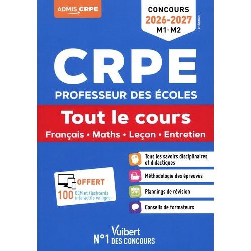 Crpe Professeur Des Écoles - Tout Le Cours - Français, Maths, Leçon, Entretien
