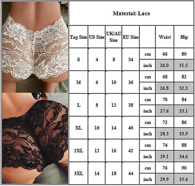 Femmes Plaine Dentelle Skinny Lingerie Franais Knicker Boxe... - 5