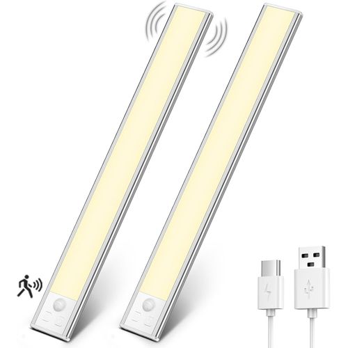 Lampe De Placard,Eclairage Led Rechargeable Interieur Placard,Sans Fi,Dimmable Lampe Led Detecteur Mouvement,Lumière Led Pour Armoire Placard Escalier Cuisine.[E3]