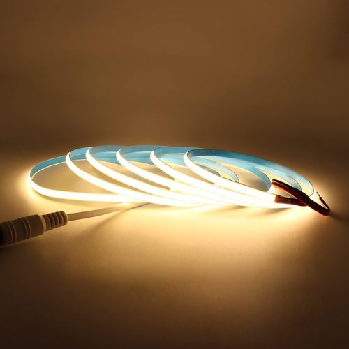 Ruban Led Cob 24v Blanc Chaud 3000k 2m,Arote Bande Led Cob 5mm Largeur 384leds/M Dimmable Haute Densité Lumière (Sans Adaptateur) Diy Ip20 Pour Chambre Cuisine Maison Décoration Intérieure