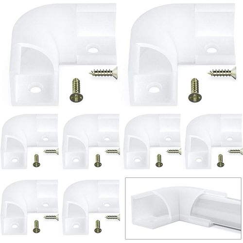 Connecteur D'angle à 90 Degrés,UNIQUEMENT pour Profilé en Aluminium à LED en Forme de V (ASIN : B07PSN77DY,B07PRJ95YD,B07KR62KKT),Vis Incluses