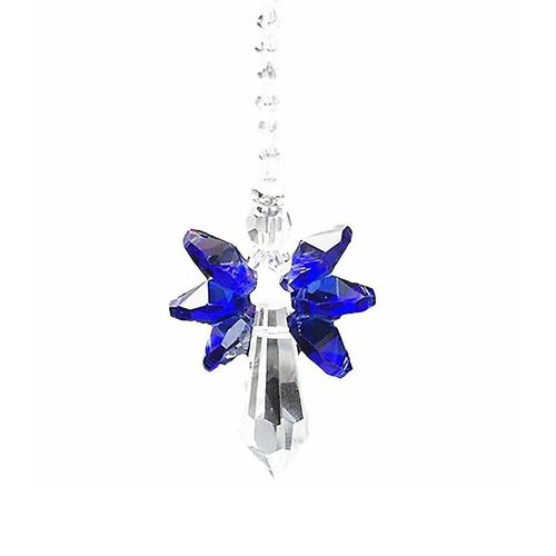 Attrape-soleil prismatique en cristal d'ange, pendentif coloré, décoration suspendue pour la maison, bleu