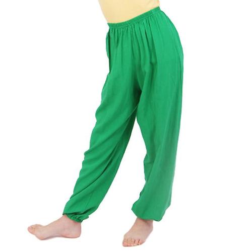 Enfants Garçon Fille Baggy Harem Danse Aladdin Bloomers Pantalon Yoga Pantalon Bas 3-4 Ans Vert