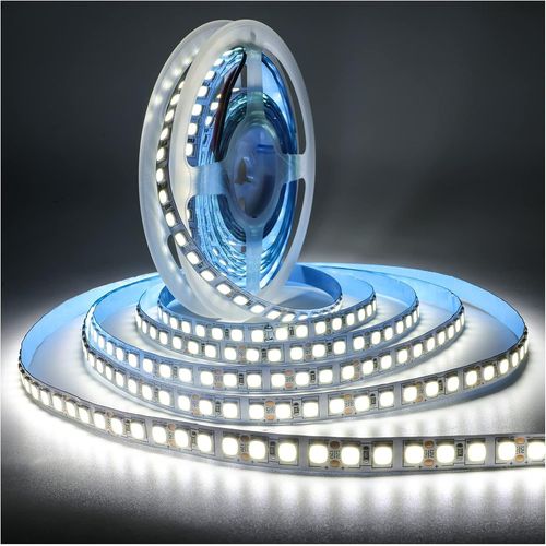 Ruban Led 12v,Bande 6000k Blanc Pur 5m 5054 Ip20 120 Leds/M,Total 600 Leds Bande Lumineuse Super Brillante Néon Lumières De Bande Pour Chambre,Décoration De Cuisine