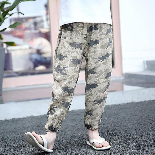 Pantalon Baggy confortable pour enfants garçons, pantalon Long imprimé de plage de vacances, 4-5 ans, Camouflage