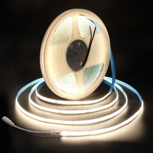Bande Led Cob 24 V Blanc Naturel 10 M Led Autocollante 4000 K 320 Led/M Non Étanche Ip30 Pour Bricolage Éclairage Intérieur Décoration De La Maison (Sans Alimentation Ni Variateur)