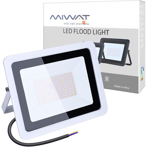 Blanc Chaud 220v 10w 20w 30w 50w 100w Projecteur Led Projecteur Led Lampe De Recherche Extérieur Jardin Rue Square (100w 3000k)
