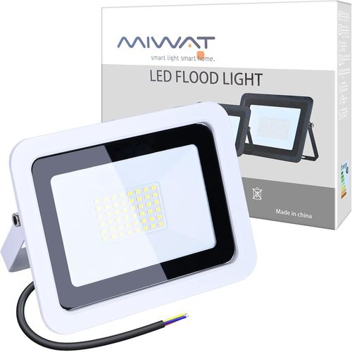 Ultra Mince 220v 10w 20w 30w 50w 100w Projecteur Led Projecteur Led Lampe De Recherche Extérieur Jardin Rue Square (50w 6000k)