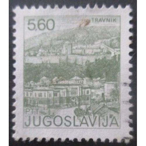 Yougoslavie N°1765a Dentelé 13,5 Travnik Oblitéré