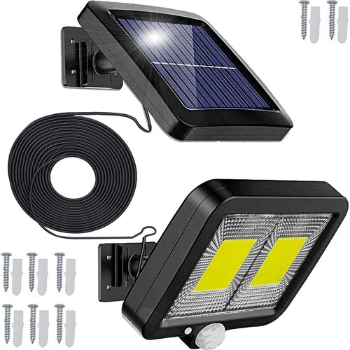 Lampe Solaire Extérieur,Détecteur De Mouvement,Étanche,2200 W,Led 108,14.8 X 12.7 Cm,Alimentation Électrique Énergie Solaire,Pour Jardin,Garage,Patio,Noir