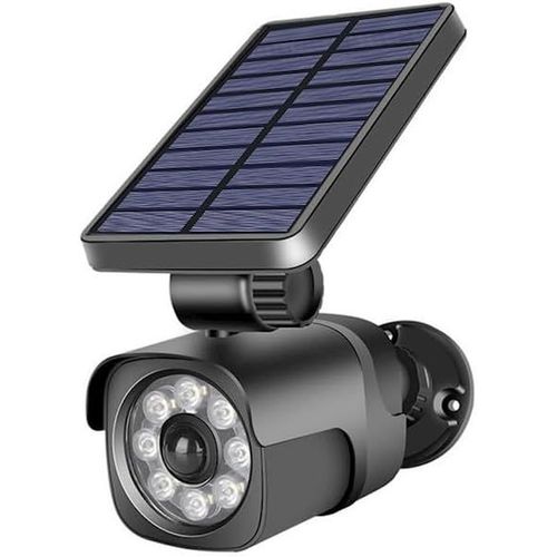 Light Sunari Fls-25 Lampe Solaire Led Pour L'extérieur Avec Détecteur De Mouvement,Pir Avec Caméra Factice 4 W 300 Lm 6000 K 1500 Mah Li-Ion Ip65 Étanche Caméra Factice Pour Entrée,Jardin,