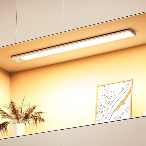 Eclairage Led Rechargeable Interieur Placard,Sans Fi,Dimmable Lampe Detecteur Mouvement,Lumière Led Pour Armoire Escalier Cuisine (41cm-1 Pièce,3000k)