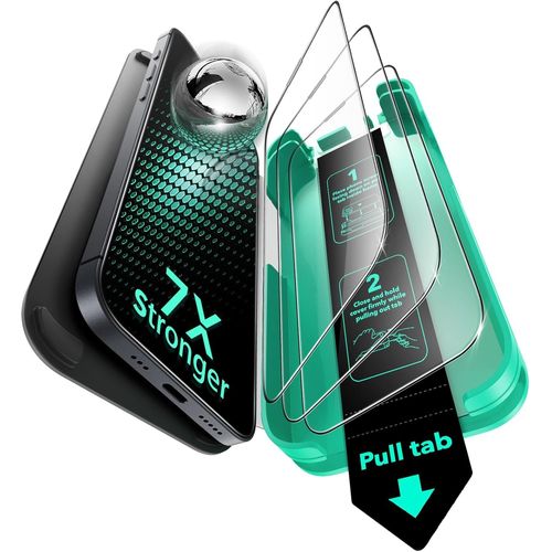 3 Pièces Verre Trempé Pour Iphone 16/Iphone 15,Sans Bulles Ni Poussière,9h+ Protecteur D'écran Pour Iphone,Protection Incassable Militaire,Durable Avec Outil D'installation Facile Mis À Jour1