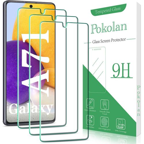 Lot De 3 Verre Trempé Pour Samsung Galaxy A71,Note 10 Lite Film Protection Écran,0.33mm Ultra Trasparente,Dureté 9h,Anti-Rayures,Sans Bulles,Facile À Installer