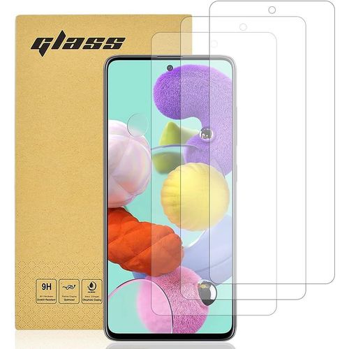 [Lot De 3] Verre Trempé Compatible Samsung Galaxy A51,5g Protection D'écran Pour Galaxy A51 [Extrêmement Résistant Aux Rayures] [Haute Définition][Facile À Installer],Screen Protector