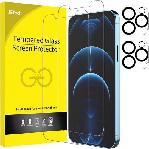 Verre Trempé Pour Iphone 12 Pro Max 6,7 Pouces Avec Protection D'objectif De Caméra Arrière,Film Protection Écran,2 Pièces Chacun