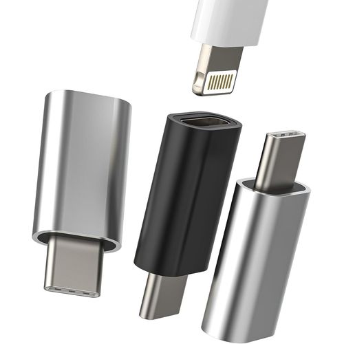 Adaptateur Lightning vers USB C pour iPhone iPad Mini compatible pour Samsung (3Pack) Jack Câble Type Mâle Pour Apple Femelle Accessoires Adaptateurs Type C Câble Charge Connecteur L-to-tp