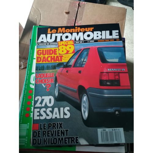 Le Moniteur Automobile Hors Serie 3 De 1988 Guide D'Achat,270 Essais