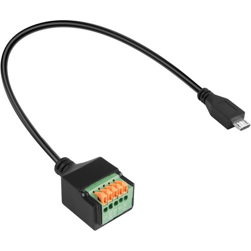 Adaptateur micro USB à connexion rapide sans soudure-Connecteur micro USB mâle vers 5 broches-Extension de charge de données sans soudure-Pour réparation/bricolage-30 cm