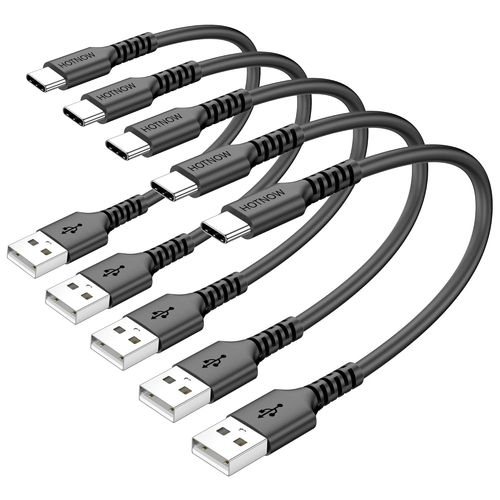 Câble USB C 15cm 5 pièces,câble de chargeur USB C court,compatible avec iPhone 15/16,alimentation mobile et périphériques USB type C