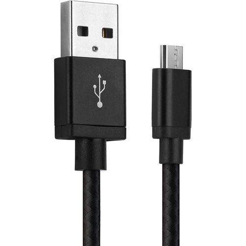Câble Micro USB USB A Data et Charge 2A pour Casque Logitech G533 G633 G933 G935 H800 2.0-1m Nylon Noir Headset