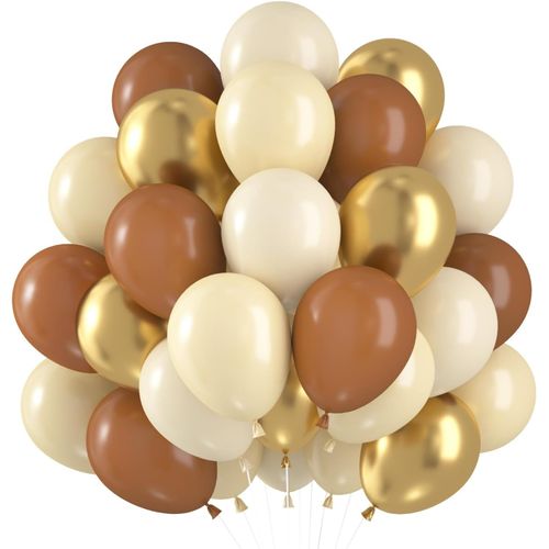 Ballons Beige Marron Or,60 Pièces Ballons Anniversaire Marron Blancs,Ballon Mariage Marron Beige Nude Or,Guirlande Ballon Anniversaire Beige Decoration Pour Bapteme Mariage Boheme Fête Décor