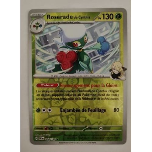 Pokemon Roserade De Cynthia 008 / 182 Reverse Rivalites Destinees