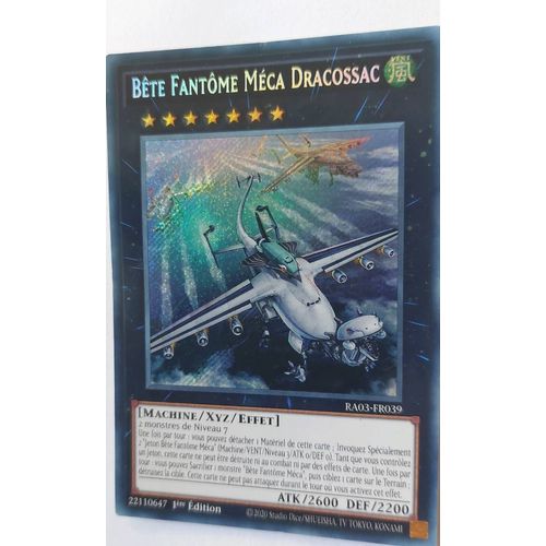 Carte Yu-Gi-Oh - Bête Fantôme Méca Dracossac - Ra03-Fr039 - Secrète-Rare