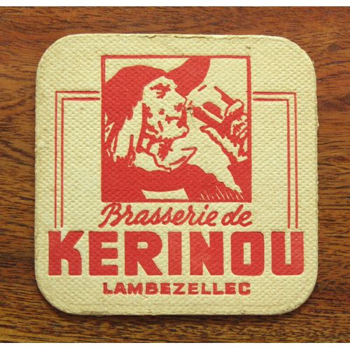 Très Rare Sous Bock Ancien Brasserie Kerinou De Lambezellec