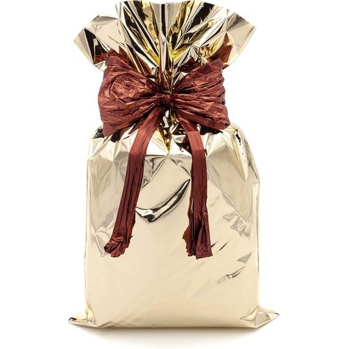Sacs Cadeaux Métallisées, Doré, 50 Pièces, 25x40cm