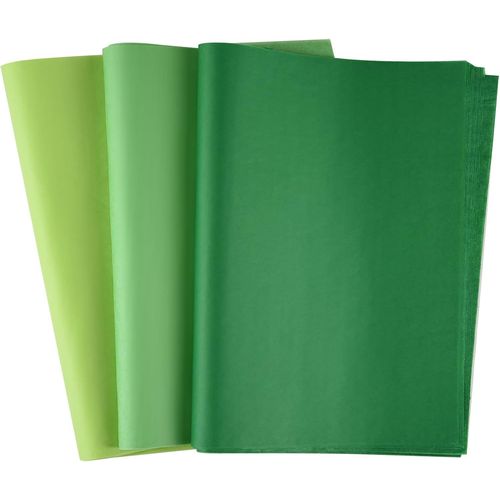 Lot De 50 Feuilles De Papier De Soie Vert Multicolore Pour Noël, Fête Prénatale, Mariage, Anniversaire, Bricolage Et Loisirs Créatifs