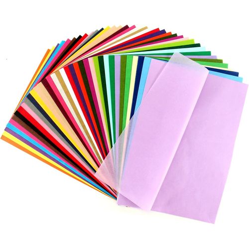 Feuilles De Papier De Soie Coloré - 400 Feuilles,21*29.7cm,36 Couleurs Pour Papier D'emballage Cadeau Diy De Loisirs Créatifs Et Décoration De Fête Mariage, Halloween Noël