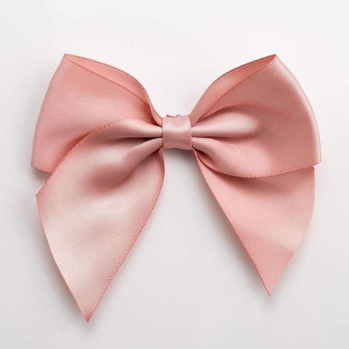 Lot De 6 Grands N?Uds En Ruban De Satin Auto-Adhésifs 10 Cm De Largeur, Or Rose