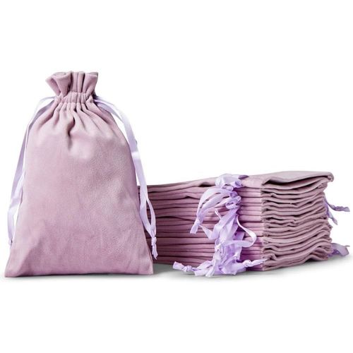 [10pcs] Sacs Cadeaux En Velours. Pochette Velvet De Luxe À Cordon Pour Les Cadeaux De Mariage, Les Bas De Noël, Les Bijoux, Violet, Velvet Bags Purple 13x20cm X10
