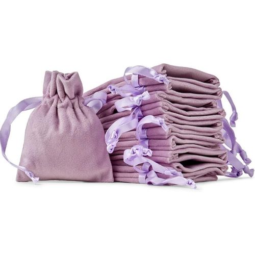 [25pcs] Sacs Cadeaux En Velours. Pochette Velvet De Luxe À Cordon Pour Les Cadeaux De Mariage, Les Bas De Noël, Les Bijoux, Violet, Velvet Bags Purple 7x9cm X25